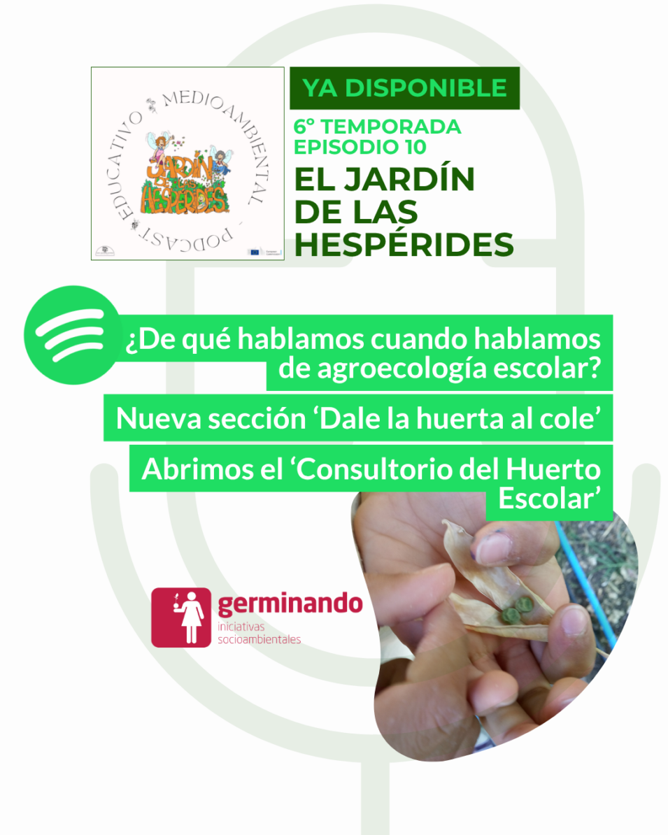Hablamos de ‘Dale la huerta al cole’ y agroecología escolar en el podcast El Jardín de las Hespérides
